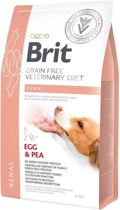 Brit Grain Free Veterinary Diets Dog Renal Jajko Z Groszkiem 2kg