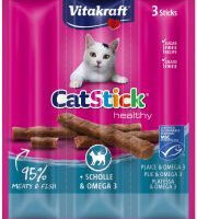 Vitakraft Cat Stick Mini Kabanosy Z Flądrą 3x18g