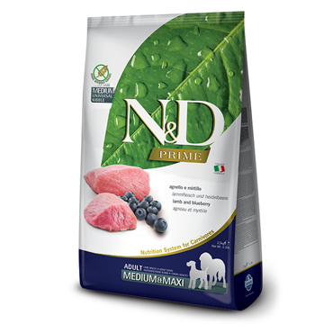 Farmina N&D Prime Canine Adult Medium&Maxi Lamb& Blueberry 12kg
