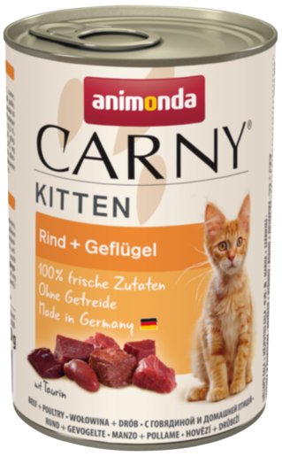 Animonda Cat Carny Kitten Wołowina I Drób 400g