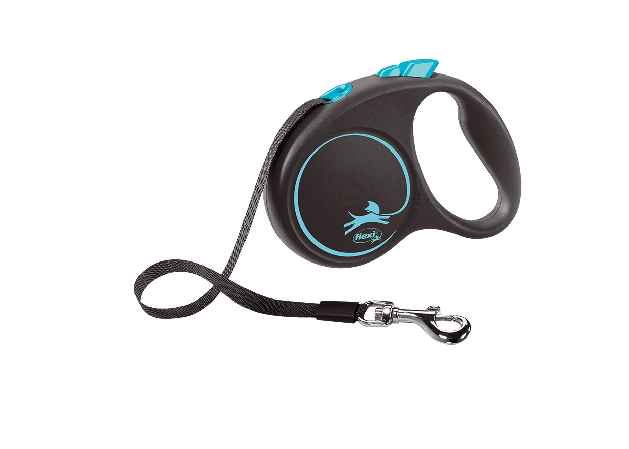 Flexi Smycz Black Design S Taśma 5m Do 15kg Niebieska