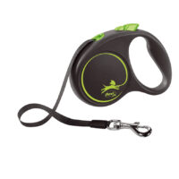 Flexi Smycz Black Design S Taśma 5m Do 15kg Zielona