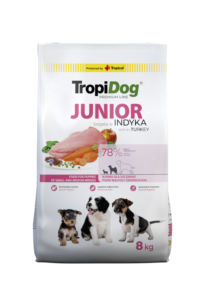 Tropidog Premium Junior Small And Medium Breeds Łosoś Z Ryżem 8kg