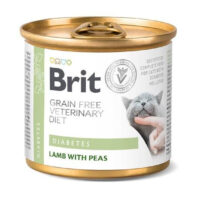 Brit Grain Free Veterinary Diet Cat Diabetes Jagnięcina Z Groszkiem 200g