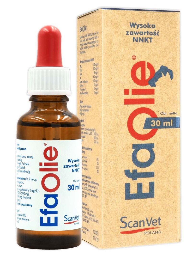 Scanvet EFA Olie Preparat Na Choroby Skóry 30ml