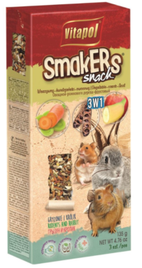 Vitapol Smakers 3w1 Dla Gryzoni I Królika (Warzywny/Świętojański/ Owocowy) 3szt