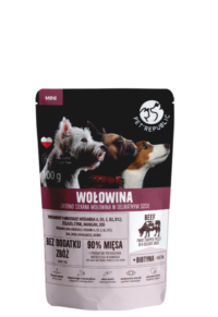 PetRepublic drobno siekane kawałki w delikatnym sosie - wołowina 100g dla psa