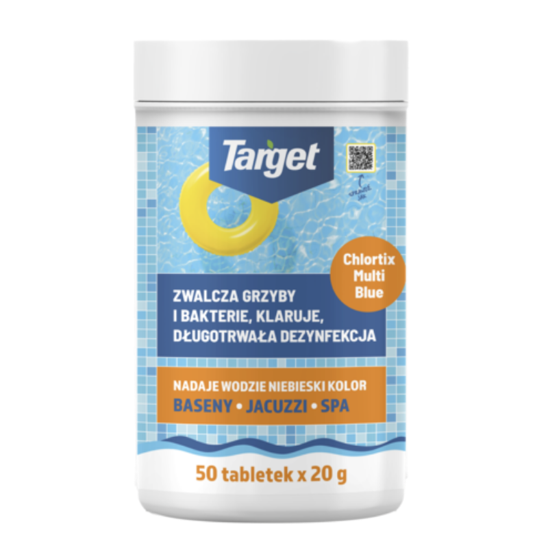 Chlortix Multi Blue – Zwalcza Glony I Dezynfekuje Wodę Basenową 1kg (50 x 20g)