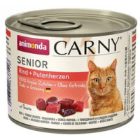 Animonda Cat Carny Senior Wołowina I Serca Indyka 200g