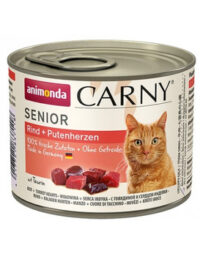 Animonda Cat Carny Senior Wołowina I Serca Indyka 200g