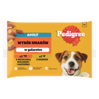 Pedigree Mokra Karma Dla Dorosłych Psów W Galaretce (Z Wołowiną, Z Drobiem) 4x100g