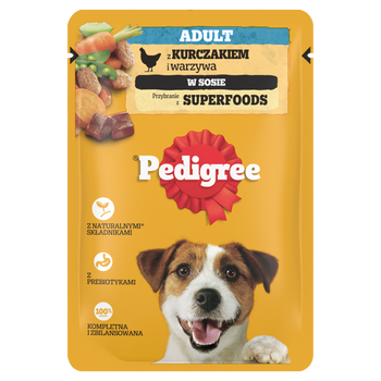 Pedigree Mokra Karma Dla Dorosłych Psów Z Kurczakiem I Warzywami W Sosie 100g
