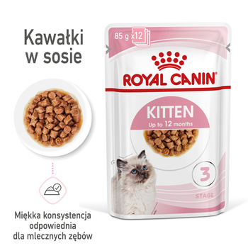 ROYAL CANIN Kitten Instinctive W Sosie 12x85g