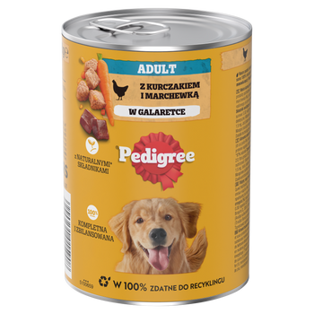 Pedigree Mokra Karma Dla Dorosłych Psów Z Kurczakiem I Warzywami W Galaretce 400g