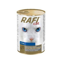 RAFI Cat karma mokra dla dorosłych kotów, kawałki mięsa i ryb, puszka 415 g