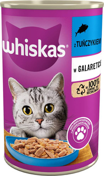 WHISKAS Mokra Karma Dla Kota 1+ Z Tuńczykiem W Galaretce 400g