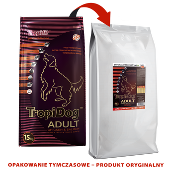 Tropidog Super Premium Adult Medium & Large Breed Kurczak I Łosoś 15kg