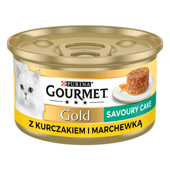 Purina Gourmet Gold Savoury Cake z kurczakiem i marchewką 85g