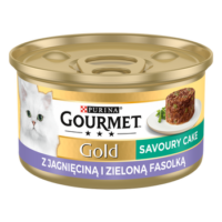 Purina Gourmet Gold Savoury Cake z jagnięciną i zieloną fasolką 85g