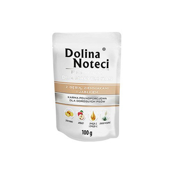 Dolina Noteci Premium Dla Psów Małych Ras Z Gęsią, Ziemniakami I Jabłkiem 100g