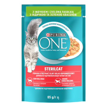 Purina One Sterilcat Karma Dla Kota Z Indykiem I Zieloną Fasolką 85g