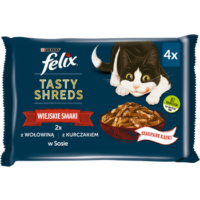 FELIX Tasty Shreds Karma dla dorosłych kotów Wiejskie Smaki w Sosie
