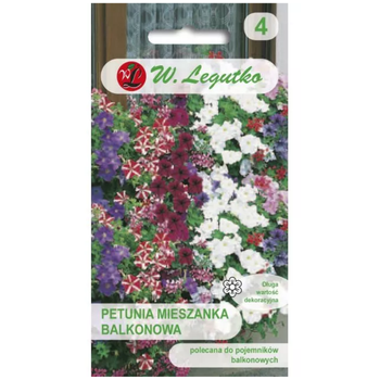 Petunia ogrodowa o pędach zwisających – mieszanka balkonowa