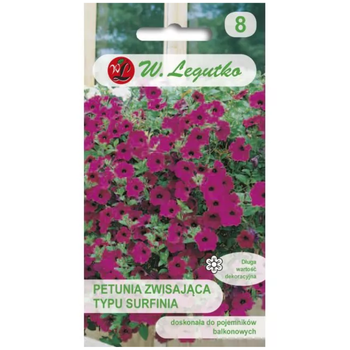 Petunia ogrodowa 'Rubina' F2 (typ surfinia) – kwiaty purpurowofioletowe